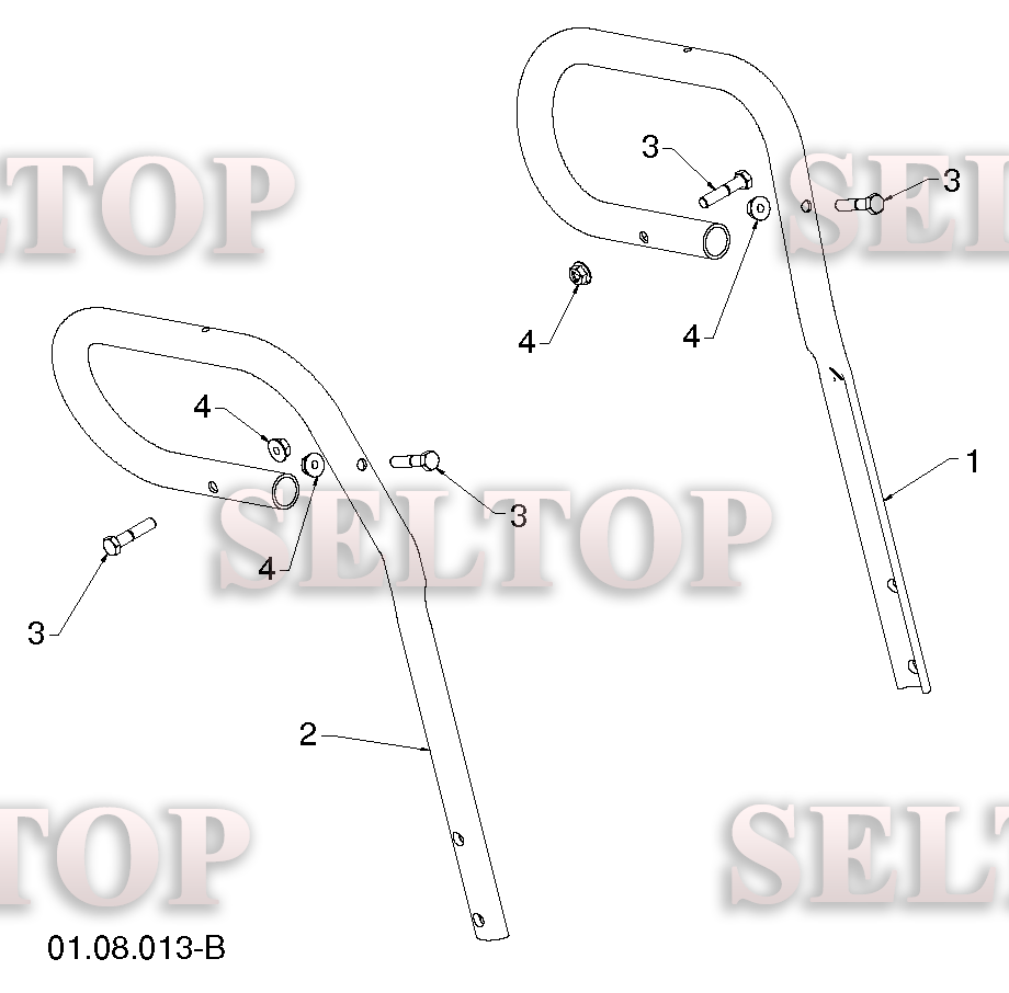 Ручки управления для Хускварна 1830 HV (артикул модели 96193007300) (с 2011-06)