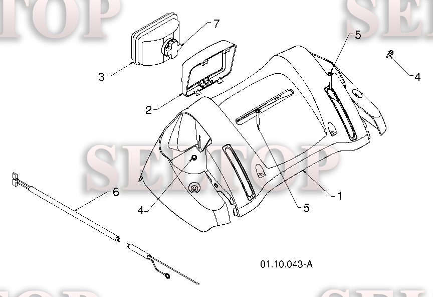 Ручки управления для Хускварна 1830 HV (артикул модели 96193007300) (с 2011-06) (схема 3)