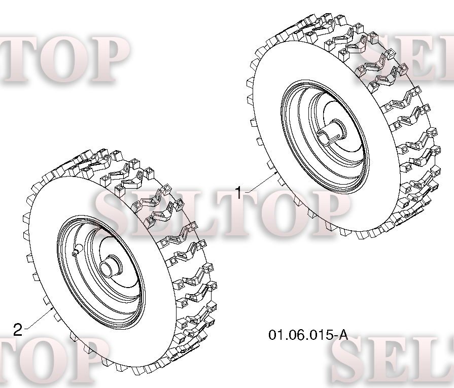 Колеса для Хускварна 1830 HV (артикул модели 96193007300) (с 2011-06) (схема 1)