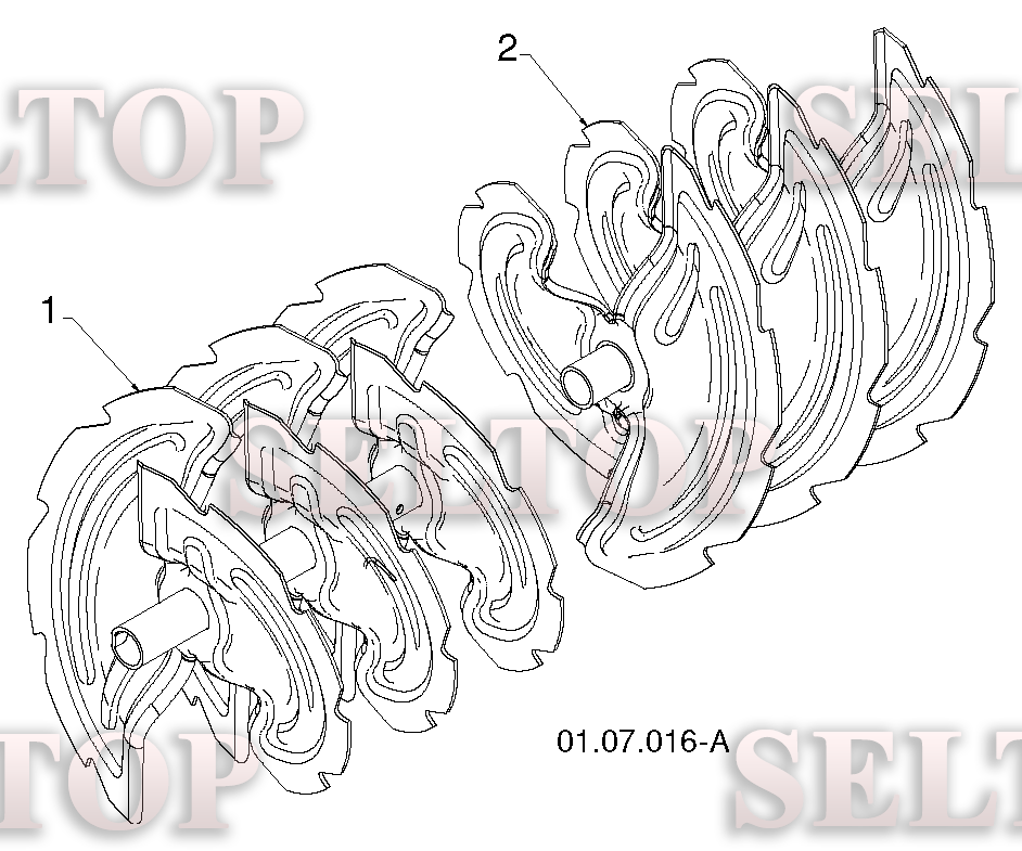 Крыльчатка, редуктор для Хускварна 1830 HV (артикул модели 96193007301) (с 2011-07) (схема 2)