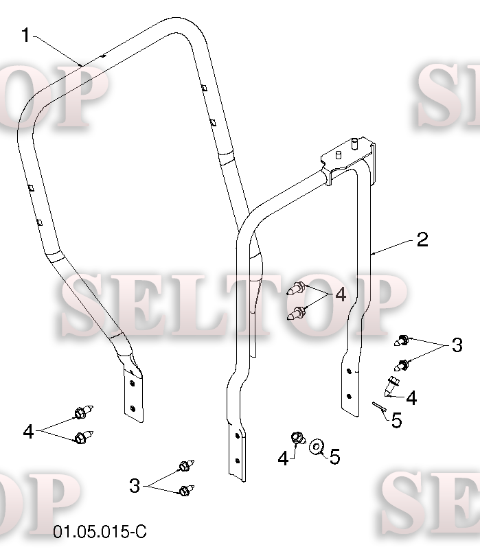 Ручки управления для Хускварна 1830 HV (артикул модели 96193007304) (с 2012-06) (схема 2)