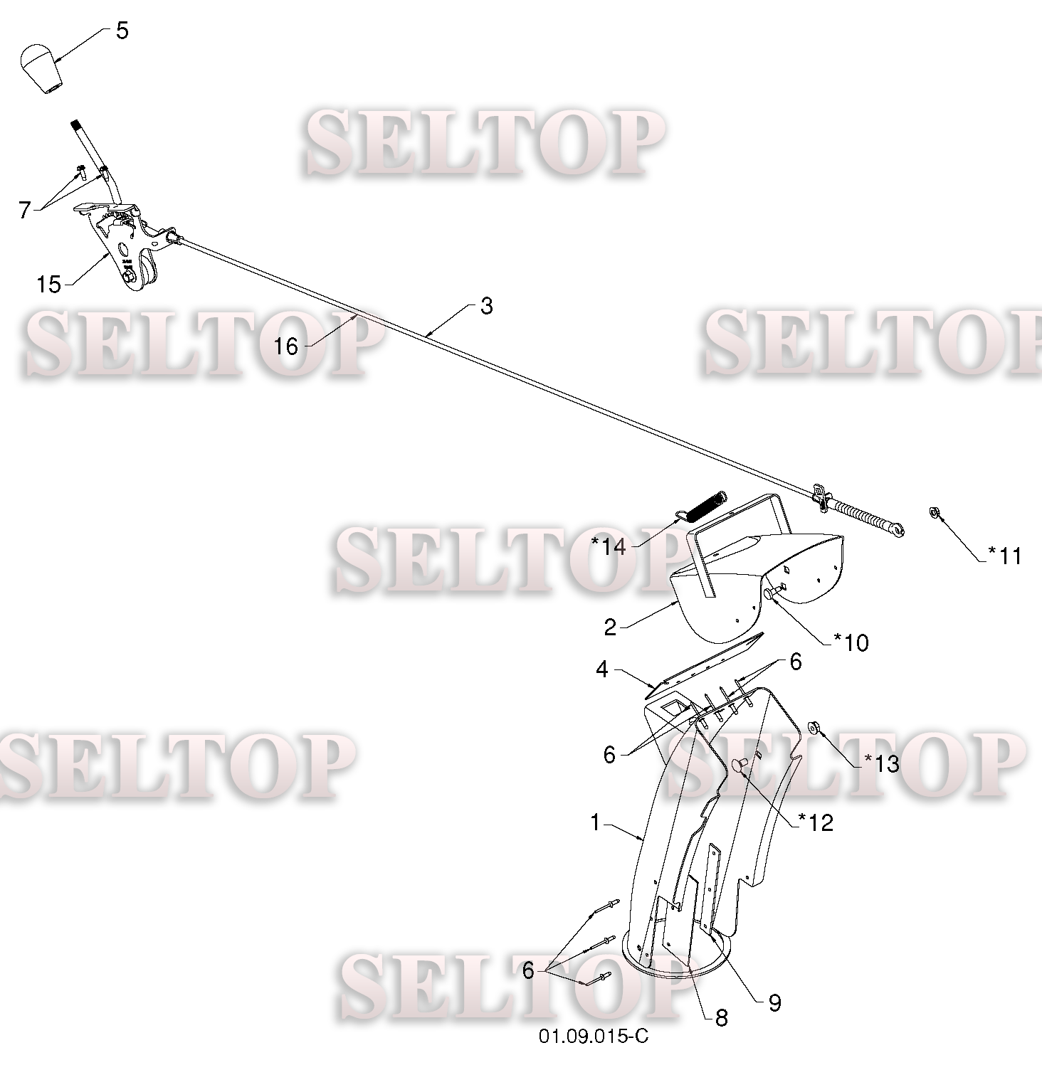 Панель управления, привод разгрузочного желоба для Хускварна 1830 HV (артикул модели 96193008100) (с 2011-07)