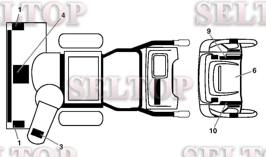 Наклейки для Хускварна 1830 HV (артикул модели 96193008100) (с 2011-07)