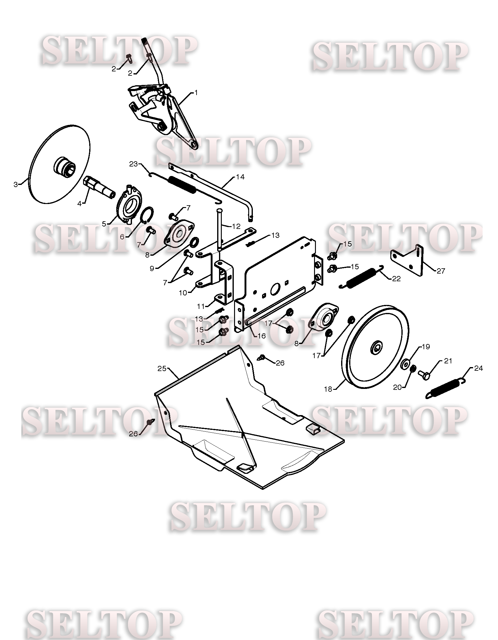 Привод для Хускварна 1830 SB (артикул модели 96193005700) (с 2010-04) (схема 1)