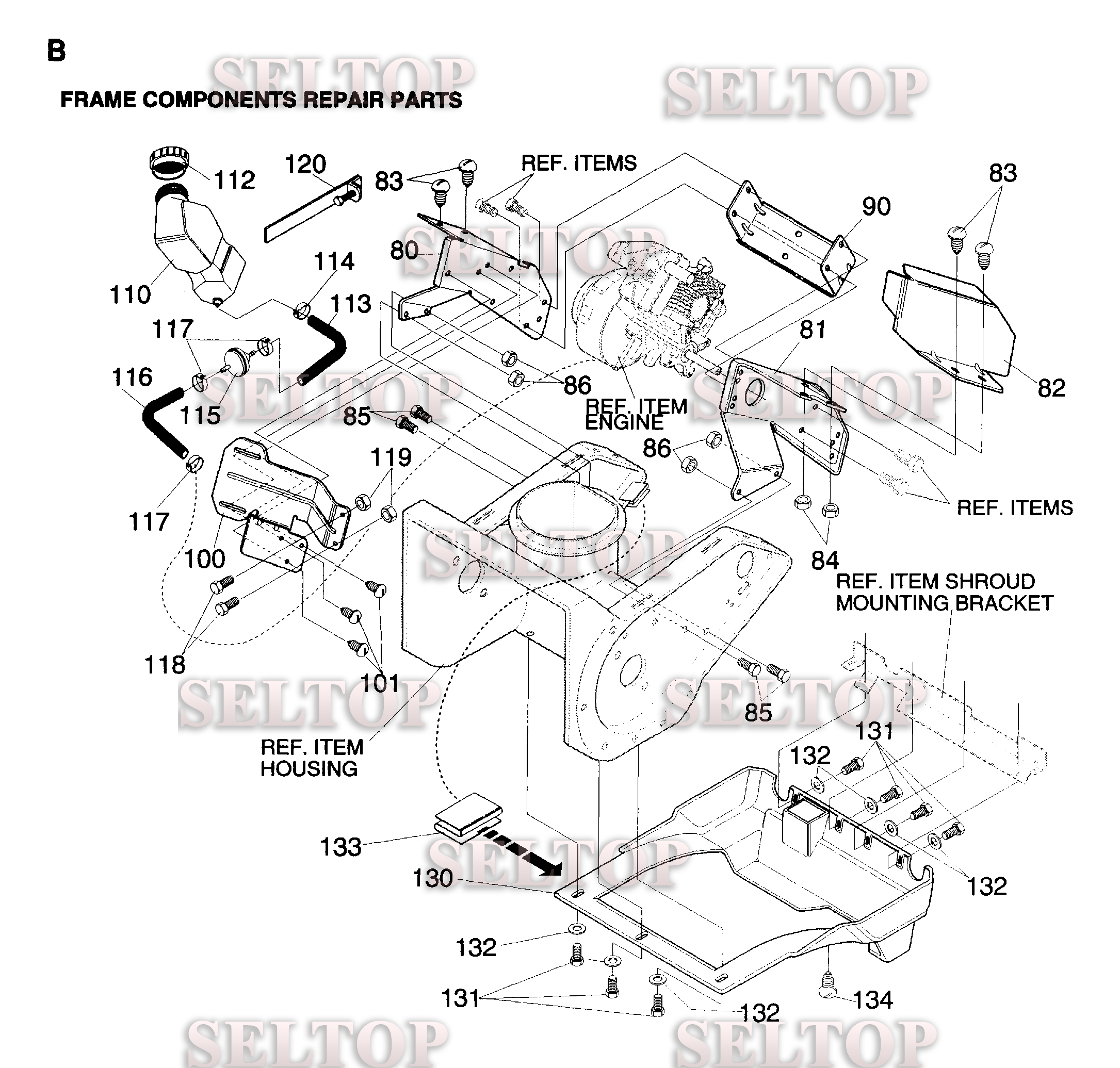 Рама для Хускварна 5-21 (с 1995-12)
