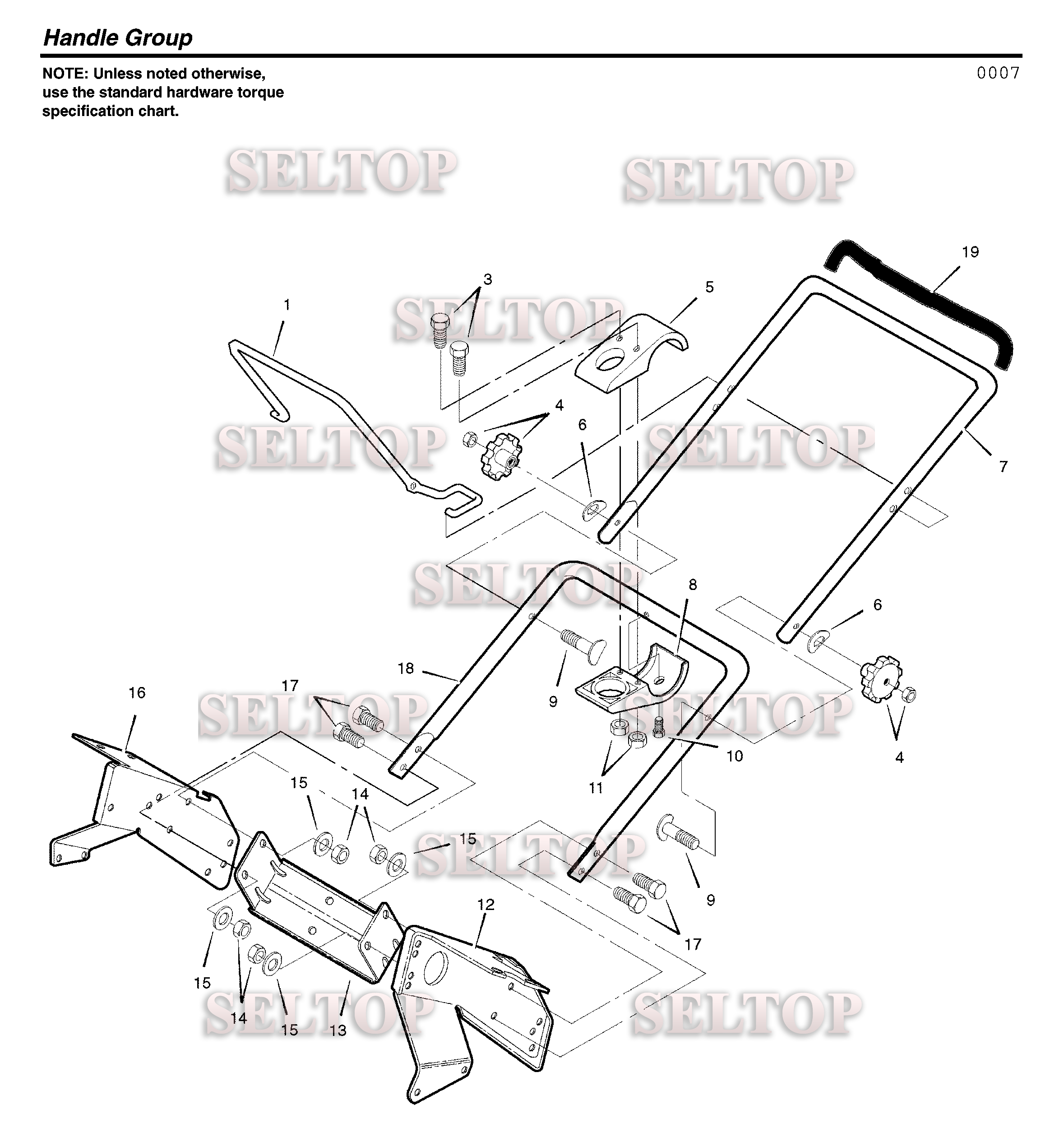 Ручки управления для Хускварна 521 SSR (артикул модели 621503X37NA) (с 2006-11)
