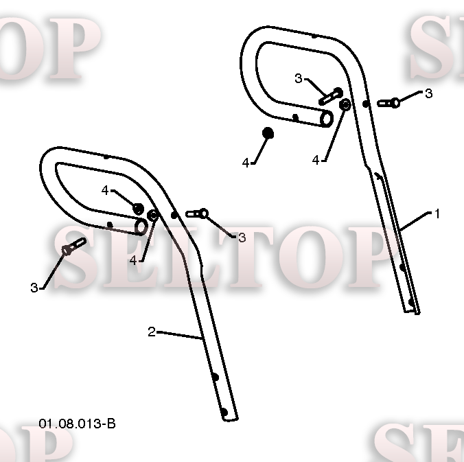 Ручка для Хускварна 5524 ST (артикул модели 96191001607) (с 2011-05) (схема 1)