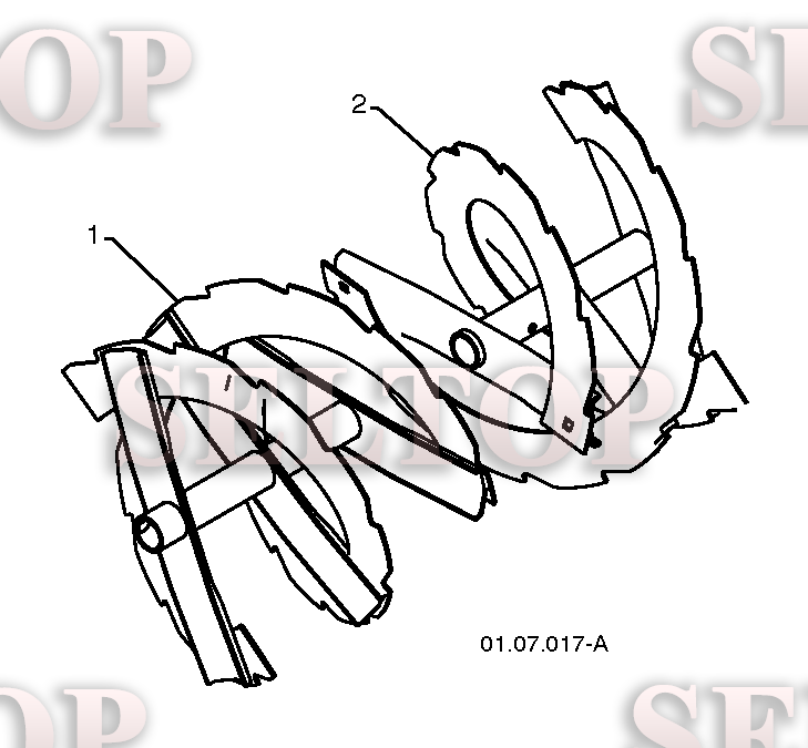 Крыльчатка, редуктор для Хускварна 5524 ST (артикул модели 96191001614) (с 2013-08) (схема 2)