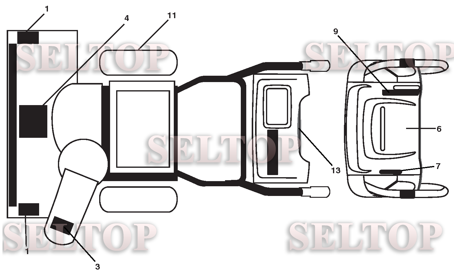 Наклейки для Хускварна 5524 ST (артикул модели 96191001614) (с 2013-08)