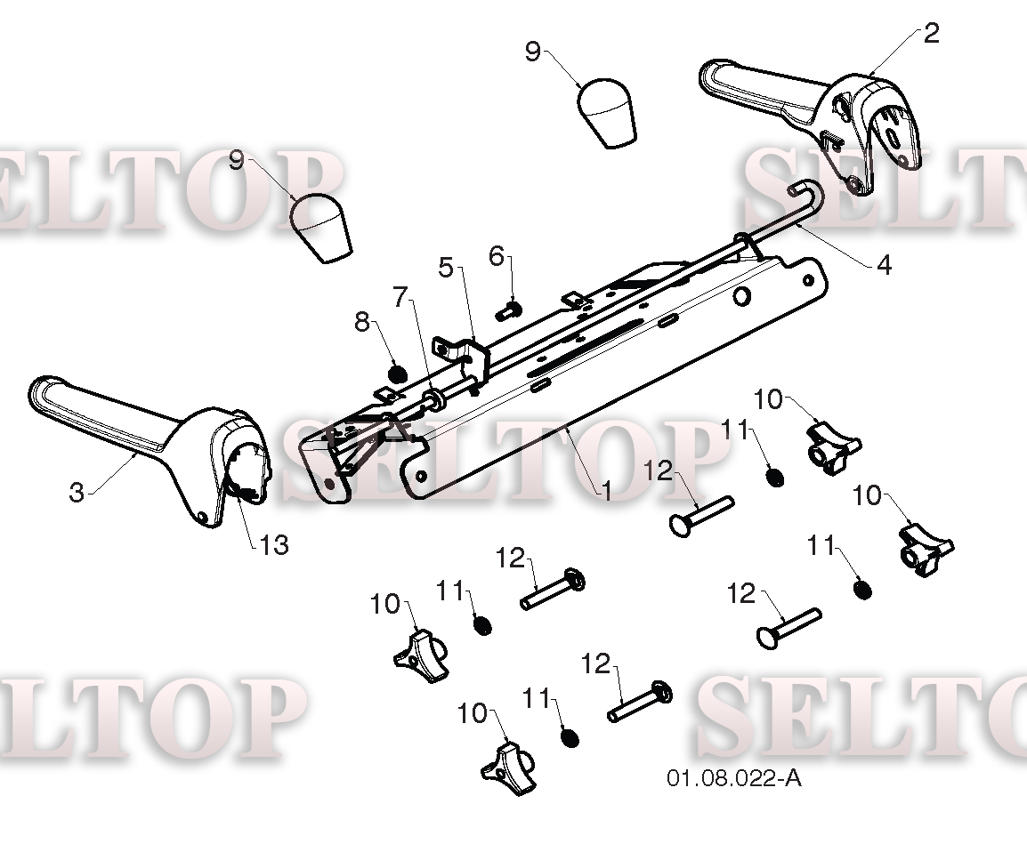 Ручка для Хускварна 5524 ST (артикул модели 96191001615) (с 2013-08)