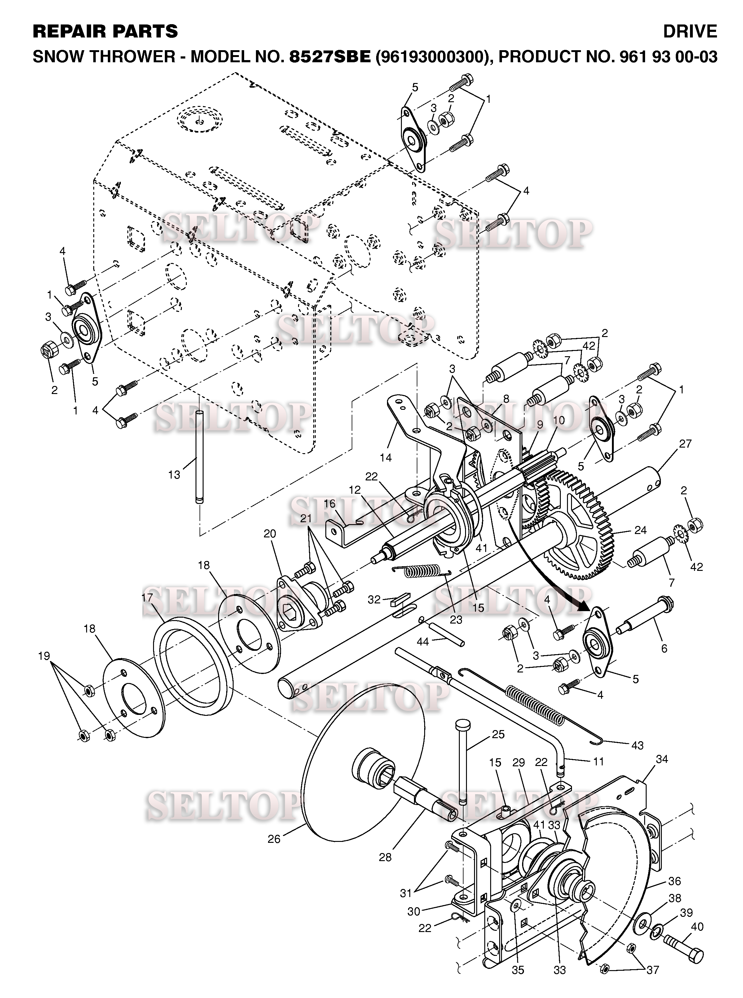 Привод для Хускварна 8527 SBE (с 2006-05)