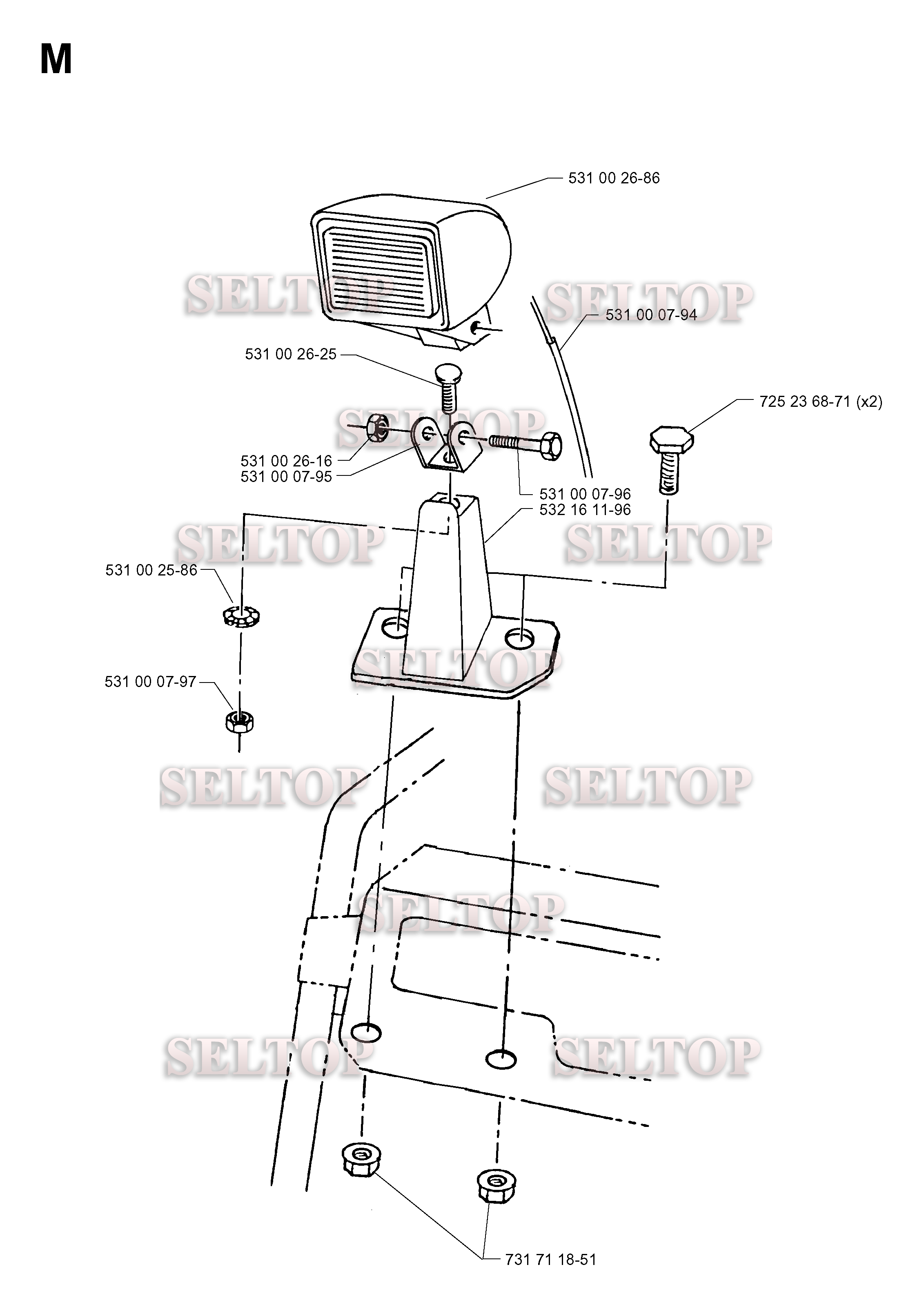 Фары освещения для Хускварна 9-23 (с 1997-12)