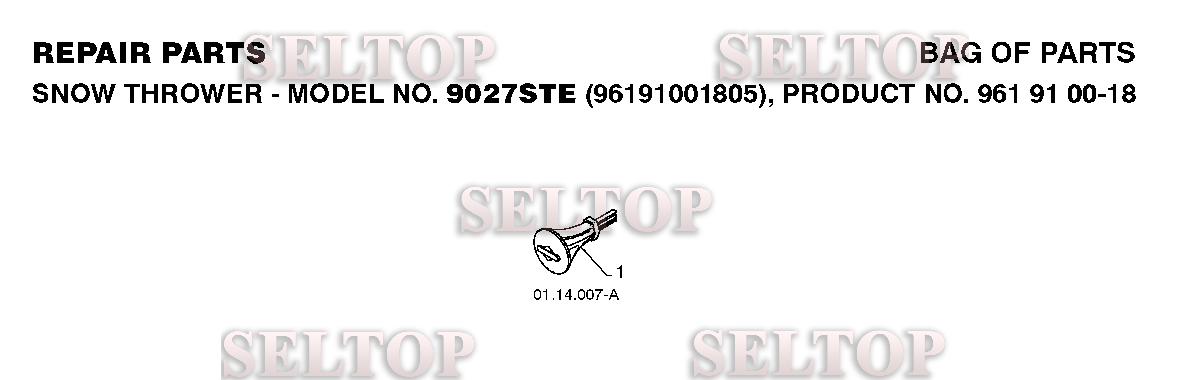 Части для Хускварна 9027 STE (артикул модели 96091001805) (с 2008-11) (схема 1)