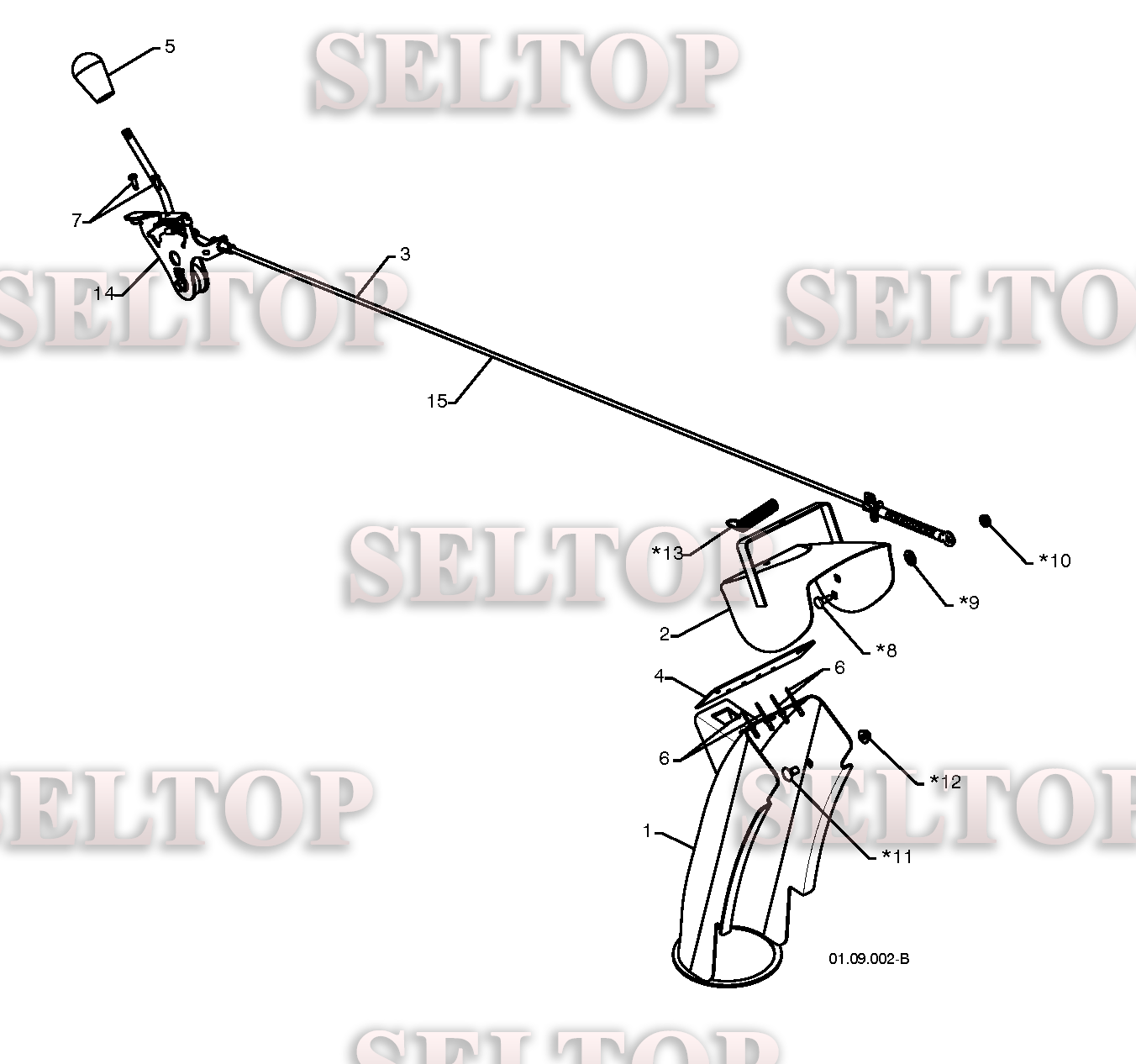 Панель управления, привод разгрузочного желоба для Хускварна 9027 STE (артикул модели 96191001803) (с 2008-02)