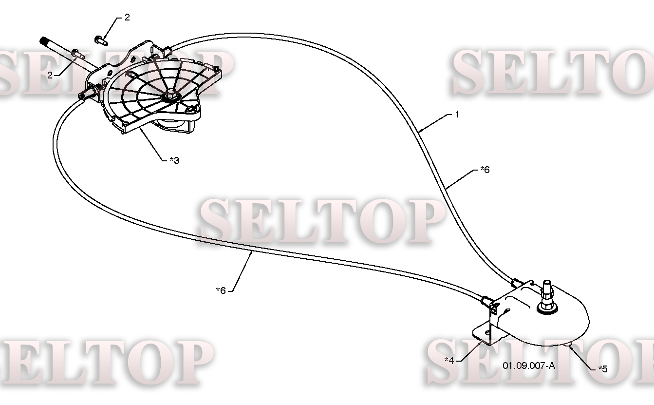 Панель управления, привод разгрузочного желоба для Хускварна 9027 STE (артикул модели 96191001803) (с 2008-02) (схема 1)