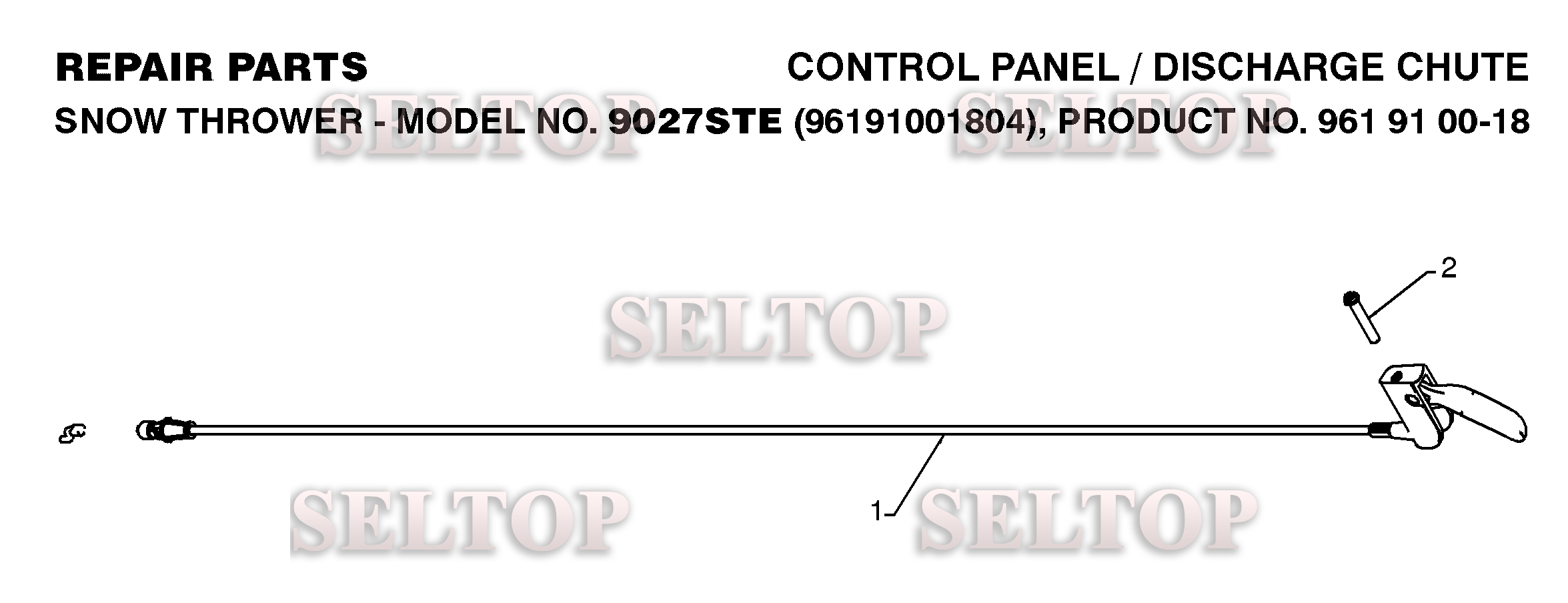 Панель управления, привод разгрузочного желоба для Хускварна 9027 STE (артикул модели 96191001804) (с 2008-08) (схема 2)