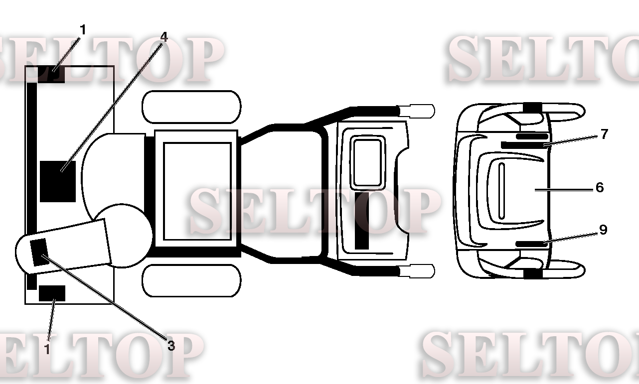 Наклейки для Хускварна 924 HV (артикул модели 96193005200) (с 2010-04)