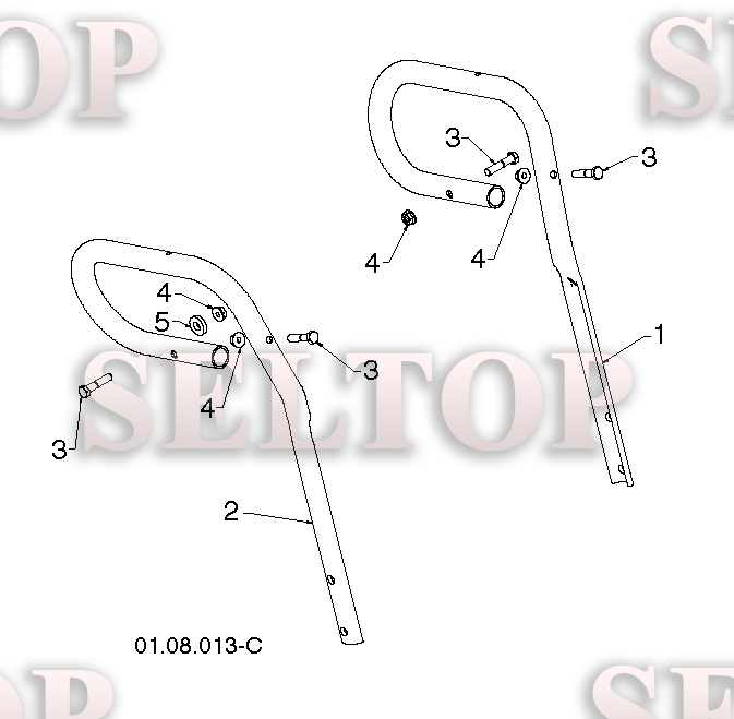 Ручка для Хускварна 924 HV (артикул модели 96193007004) (с 2012-08)