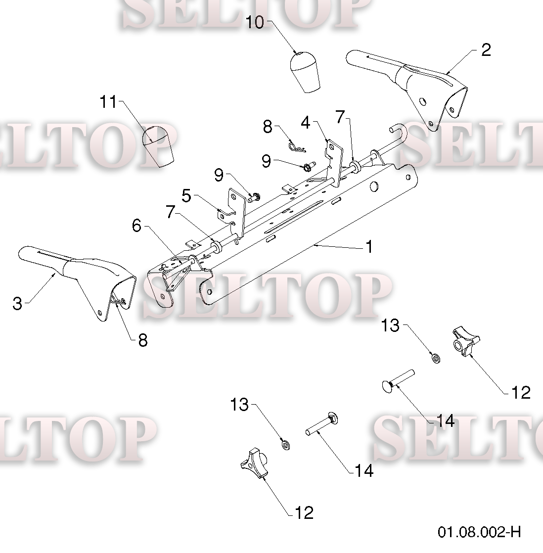 Ручка для Хускварна 924 HV (артикул модели 96193007900) (с 2011-07) (схема 2)