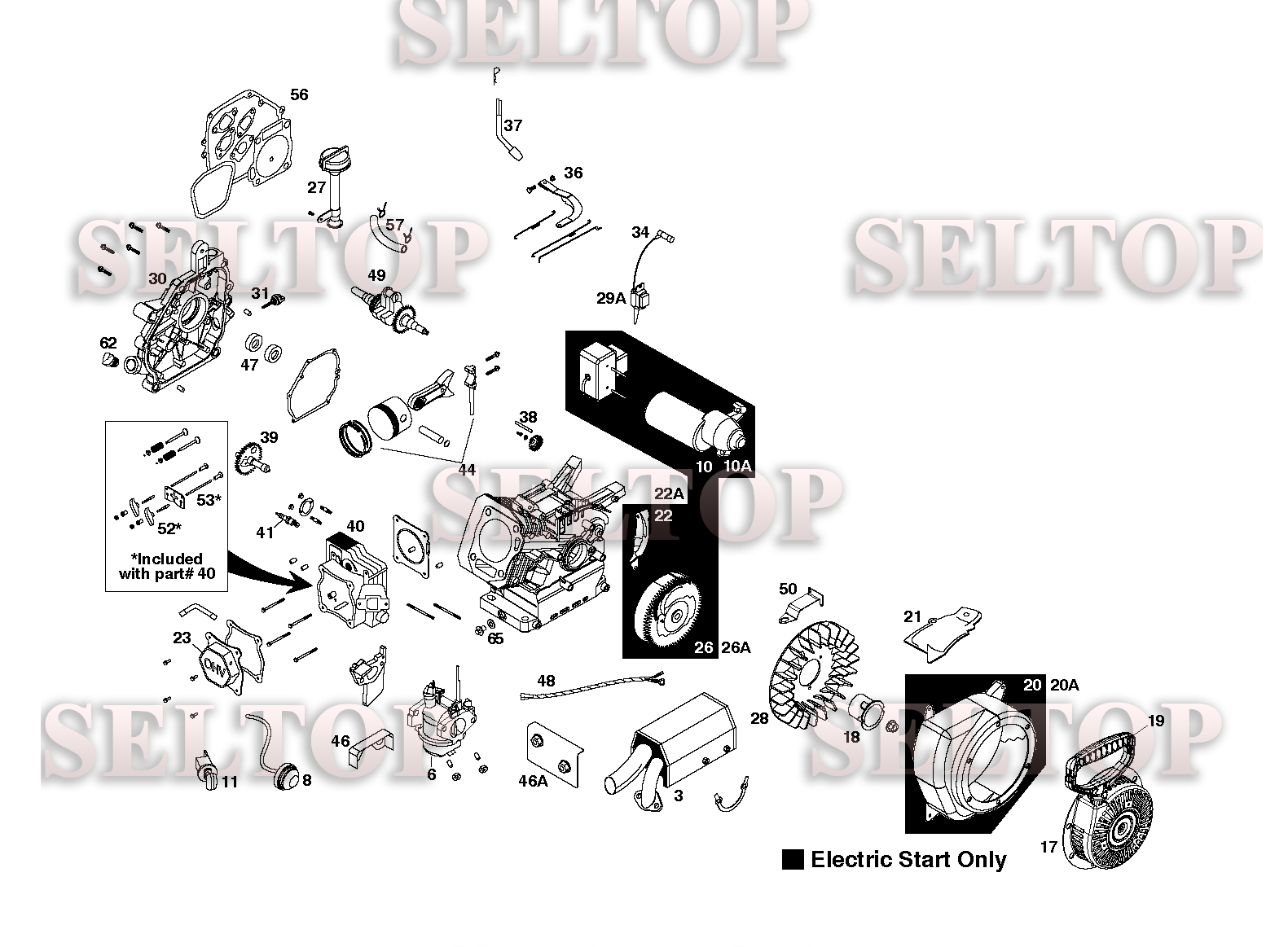 Двигатель для Хускварна 924 SB (артикул модели 96193004501) (с 2009-08)