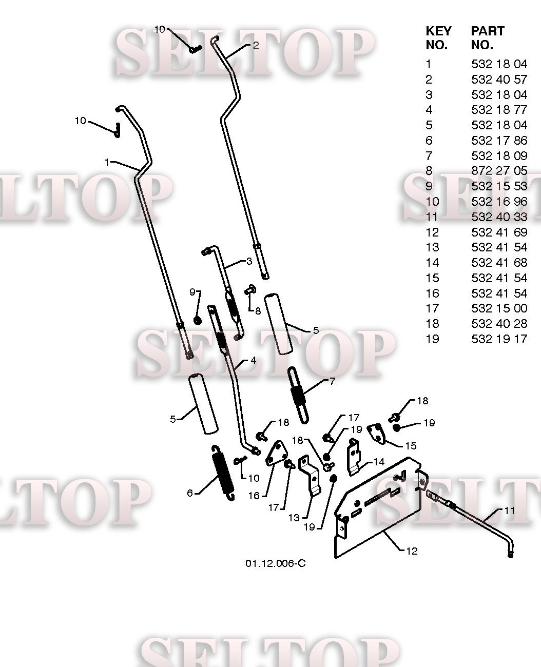 Ручка для Хускварна 927 SB (артикул модели 96193004400) (с 2008-11) (схема 4)