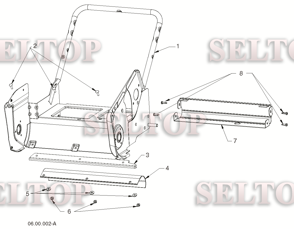 Рама для Хускварна ST 131 (артикул модели 96181001301) (с 2015-07)