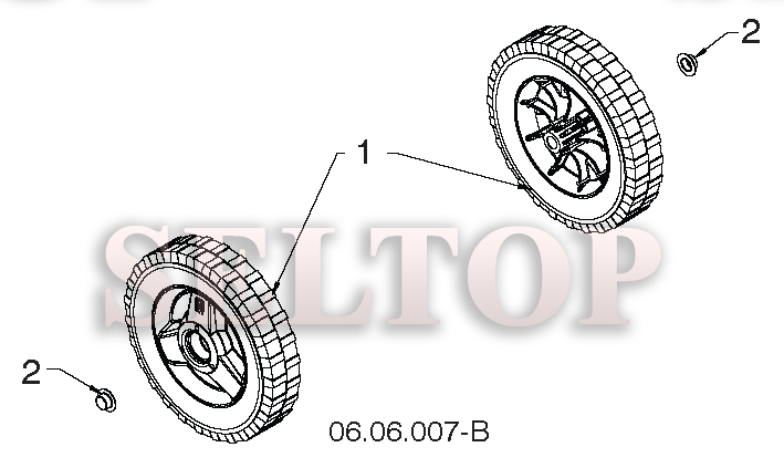 Колеса для Хускварна ST 131 (артикул модели 96181001301) (с 2015-07)