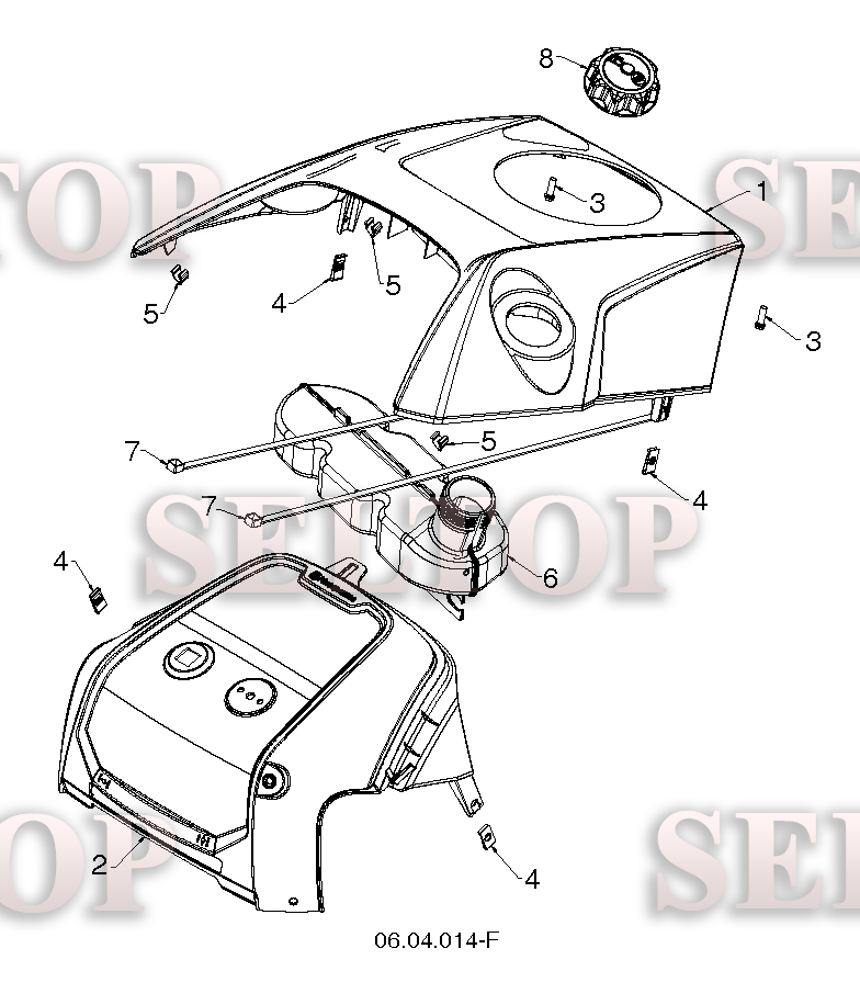 Крышка для Хускварна ST 131 (артикул модели 96181001302) (с 2018-04)