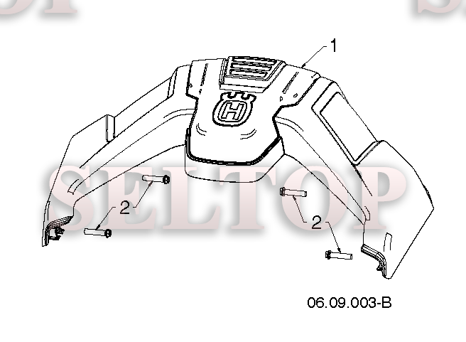 Ручка для Хускварна ST 131 (артикул модели 96183000303) (с 2018-01) (схема 1)