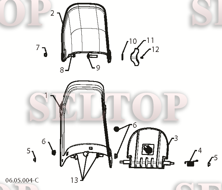 Панель управления, привод разгрузочного желоба для Хускварна ST 151 (артикул модели 96181001401) (с 2015-07)