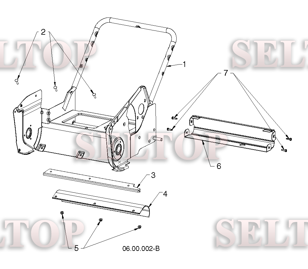Рама для Хускварна ST 151 (артикул модели 96181001401) (с 2015-07)
