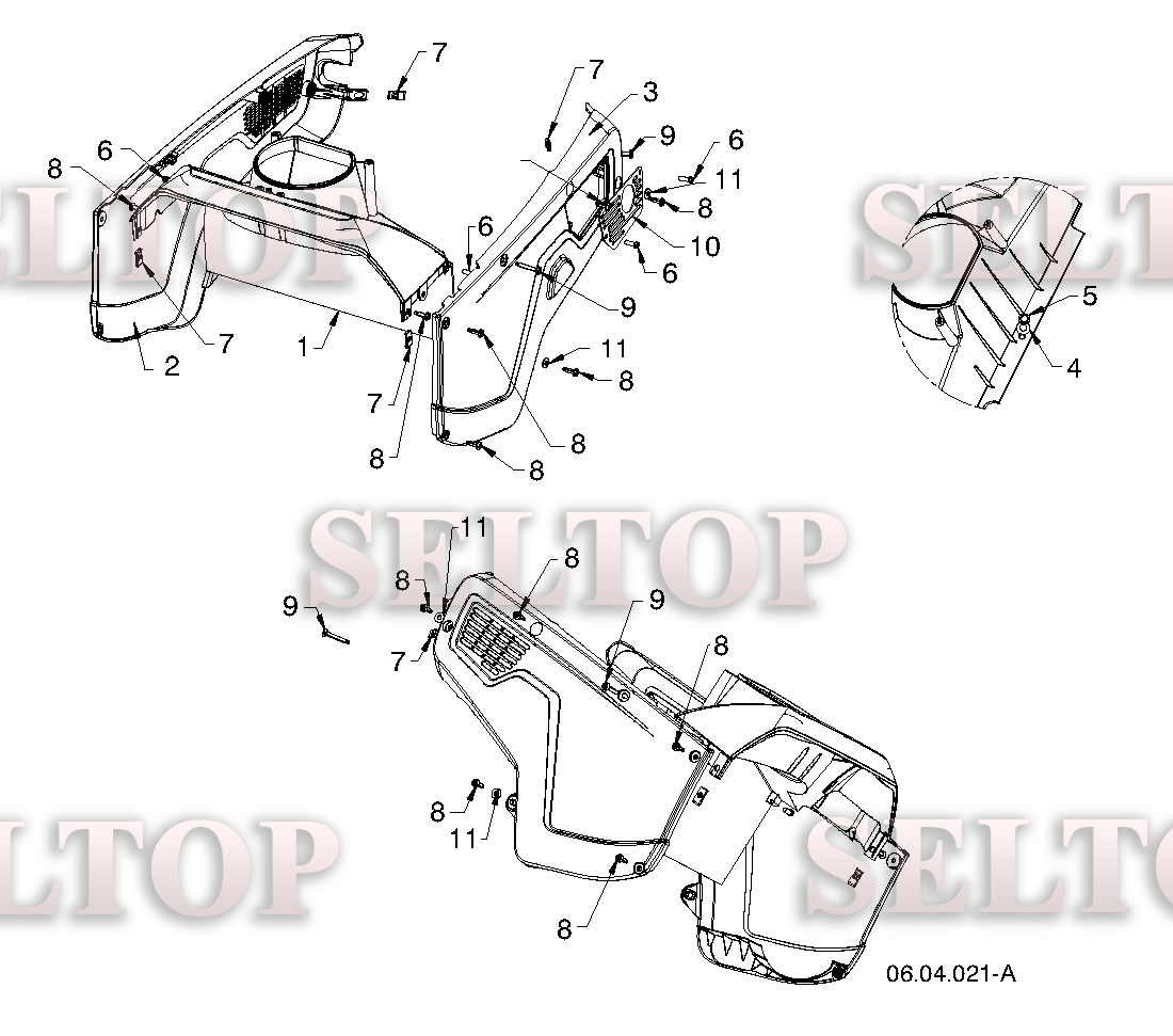 Кожух для Хускварна ST 151 (артикул модели 96183000400) (с 2014-07)