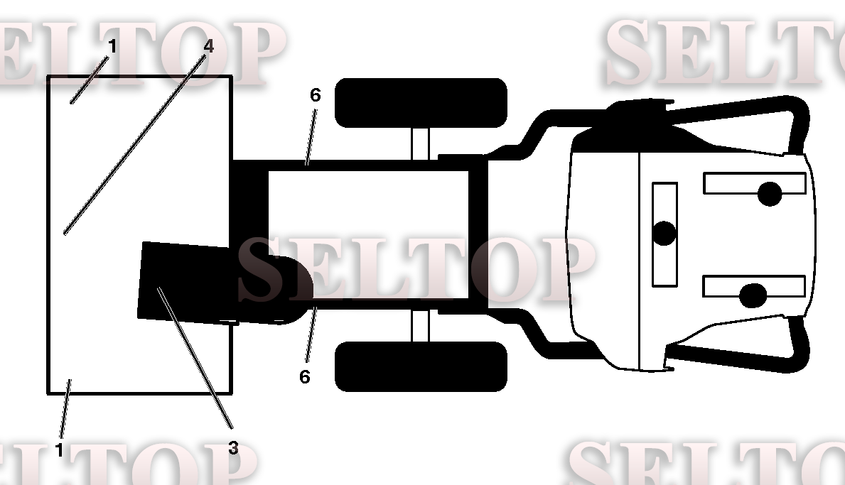 Наклейки для Хускварна ST 224P (артикул модели 96193012203) (с 2018-04) (схема 1)