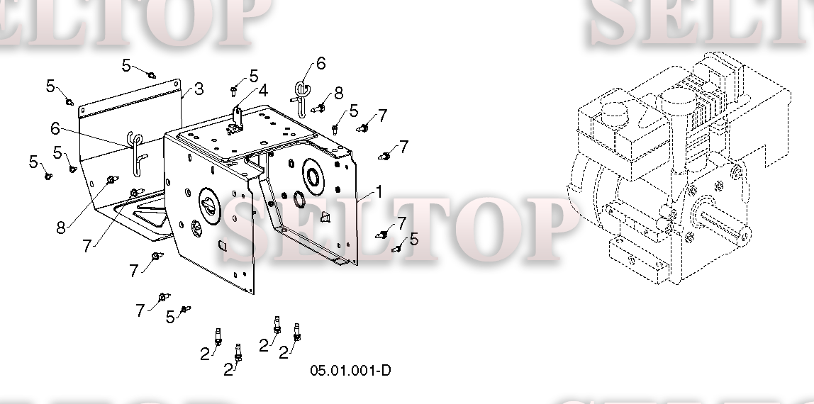 Шасси, двигатель, шкивы, ремни для Хускварна ST 224 (артикул модели 96191008701) (с 2015-05)