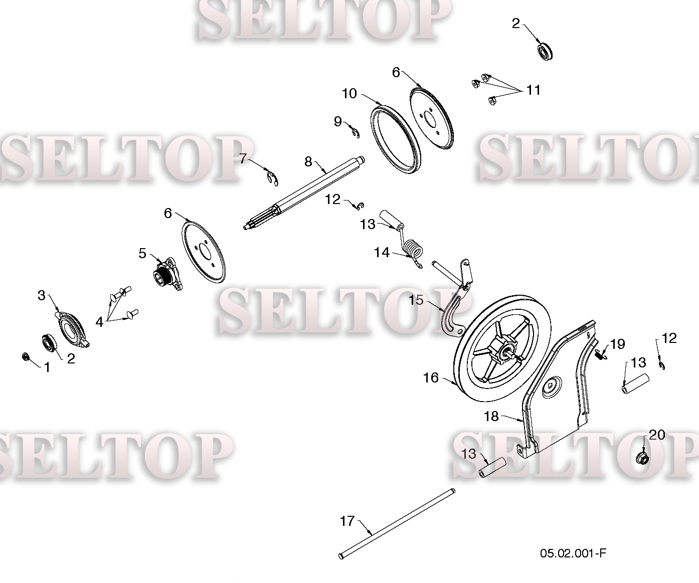 Привод для Хускварна ST 224 (артикул модели 96191008701) (с 2015-05)