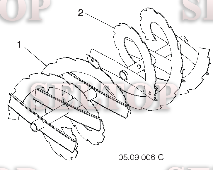 Крыльчатка, редуктор для Хускварна ST 224 (артикул модели 96193009601) (с 2014-06) (схема 2)