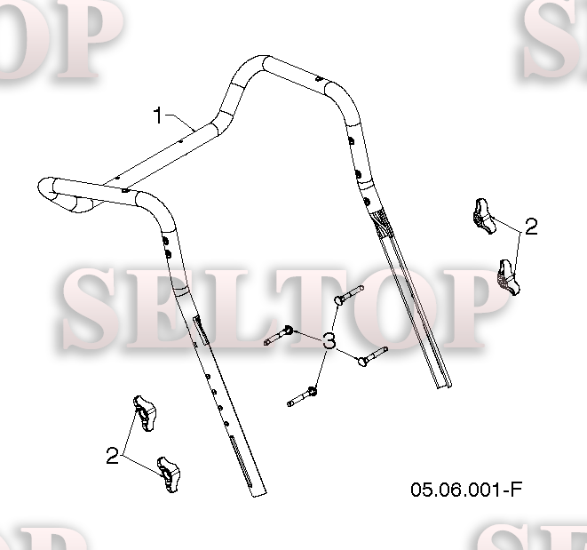 Ручка для Хускварна ST 224 (артикул модели 96193009602) (с 2015-05)