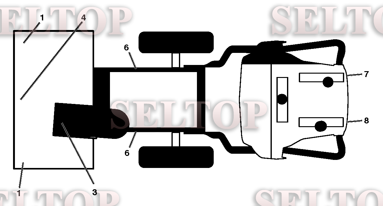 Наклейки для Хускварна ST 224 (артикул модели 96193009604) (с 2017-04) (схема 1)