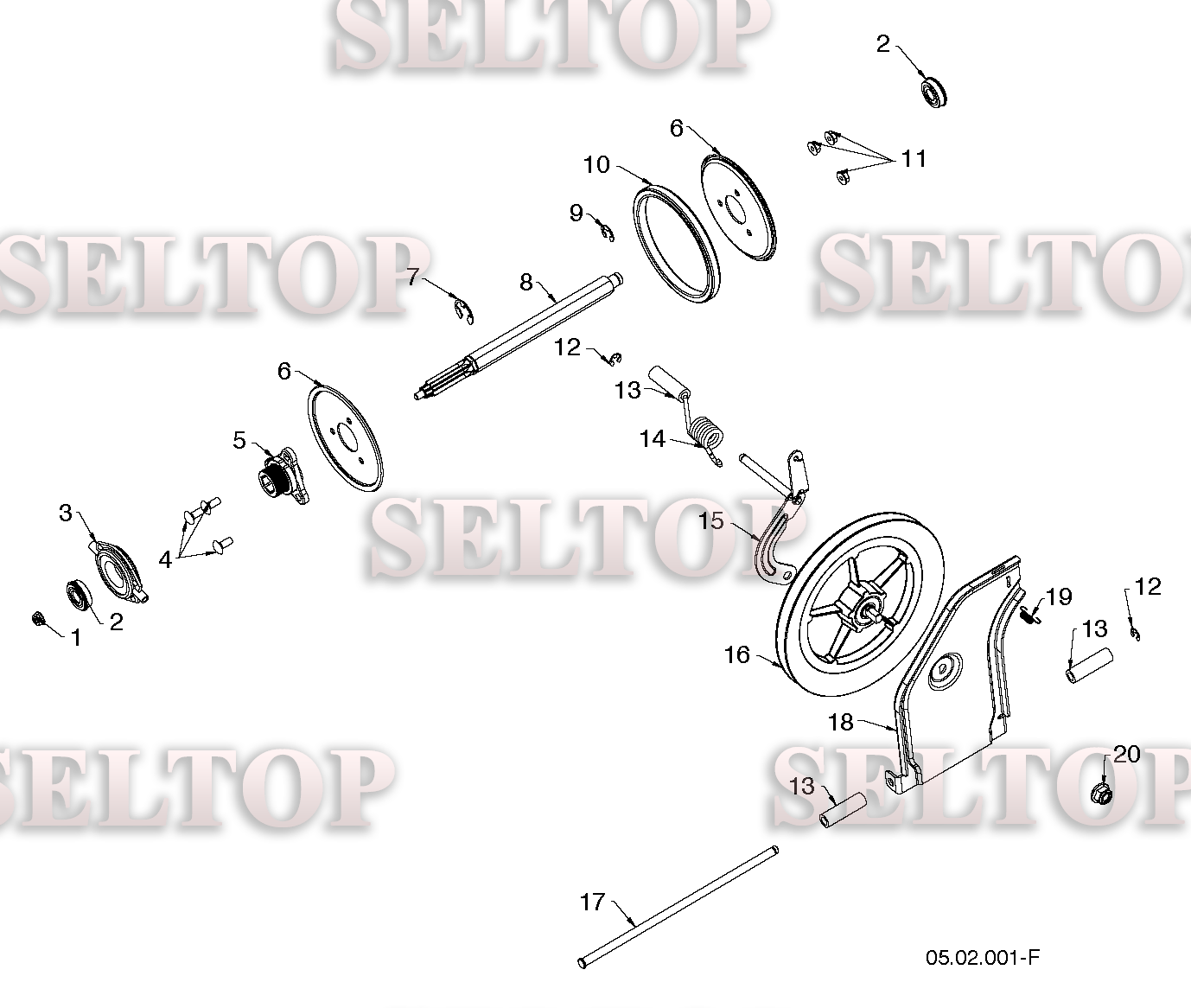 Привод для Хускварна ST 224 (артикул модели 96193009604) (с 2017-04)