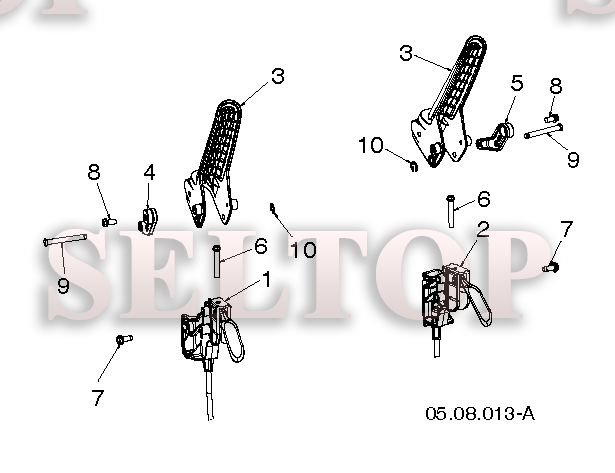 Панель управления, привод разгрузочного желоба для Хускварна ST 227P (артикул модели 96191008802) (с 2016-04) (схема 4)