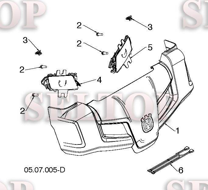 Панель управления, привод разгрузочного желоба для Хускварна ST 227P (артикул модели 96191008802) (с 2016-04) (схема 5)