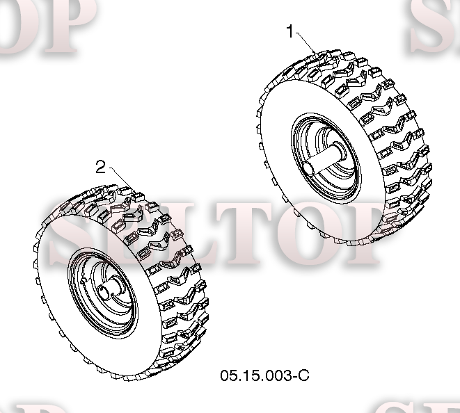 Колеса для Хускварна ST 227P (артикул модели 96191008802) (с 2016-04)