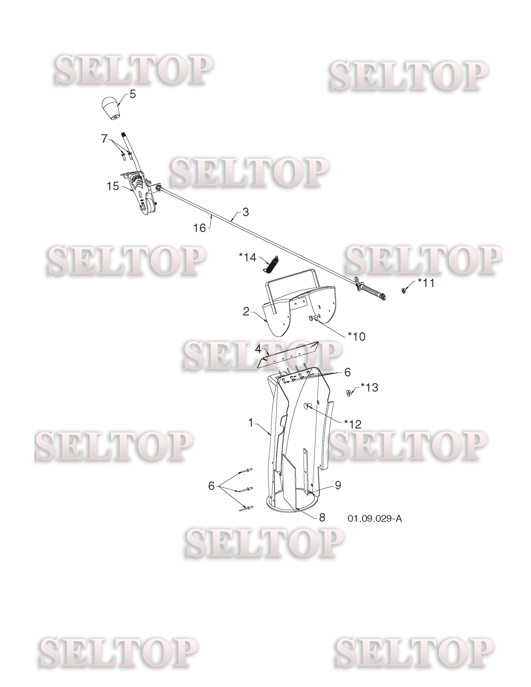 Панель управления, привод разгрузочного желоба для Хускварна ST 230E (артикул модели 96195001603) (с 2013-08)