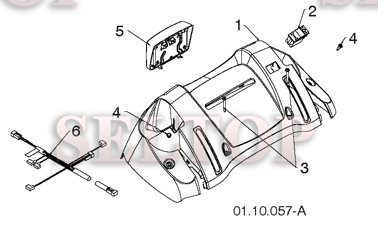 Ручка для Хускварна ST 230E (артикул модели 96195001603) (с 2013-08) (схема 5)