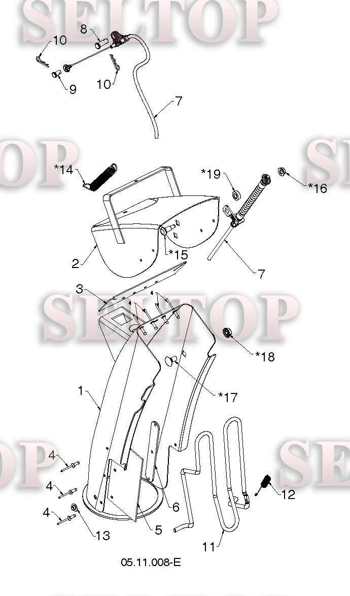 Панель управления, привод разгрузочного желоба для Хускварна ST 230P (артикул модели 96191009002) (с 2016-04)