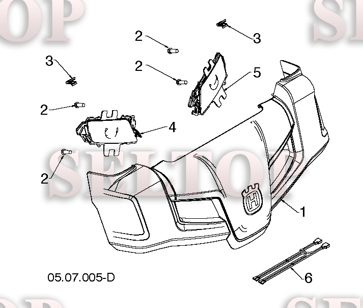 Панель управления, привод разгрузочного желоба для Хускварна ST 230P (артикул модели 96193010102) (с 2015-04) (схема 4)
