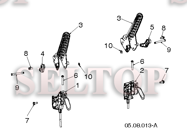 Панель управления, привод разгрузочного желоба для Хускварна ST 230P (артикул модели 96193010104) (с 2017-04) (схема 5)