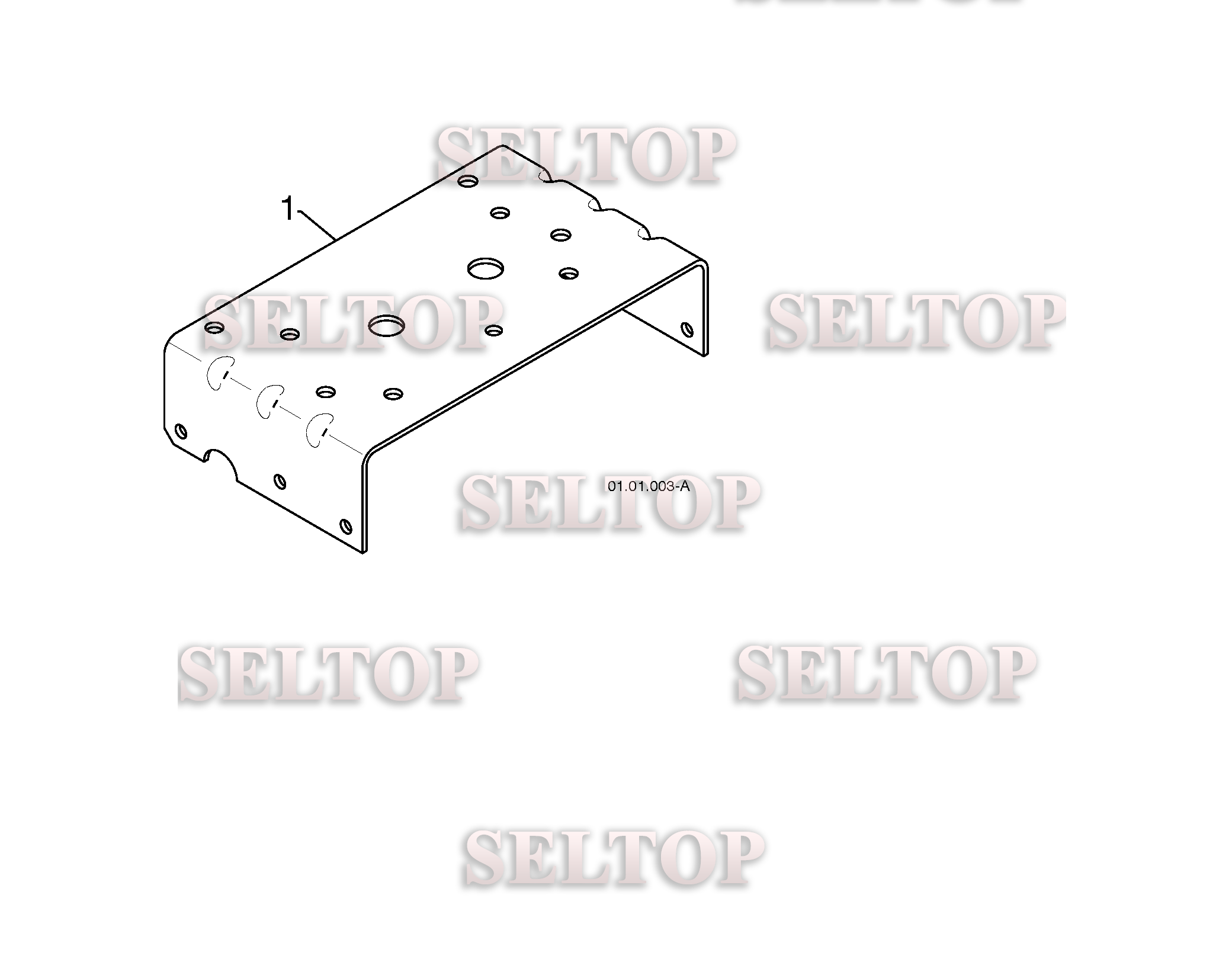 Крепление двигателя для Хускварна ST 261E (артикул модели 96191003000) (с 2009-09)