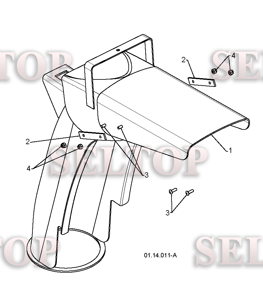 Панель управления, привод разгрузочного желоба для Хускварна ST 261E (артикул модели 96191003010_) (с 2014-08) (схема 3)