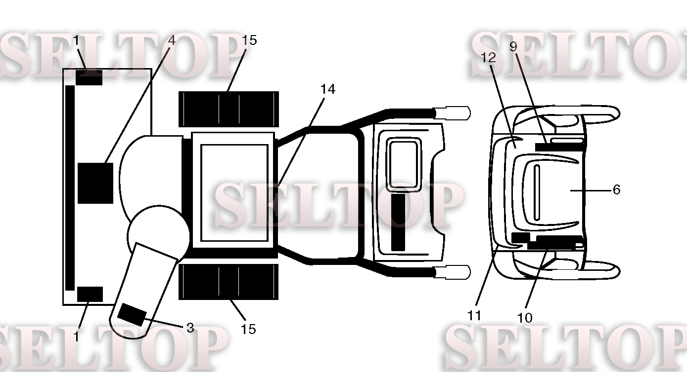 Наклейки для Хускварна ST 268EPT (артикул модели 96191005000) (с 2011-08)